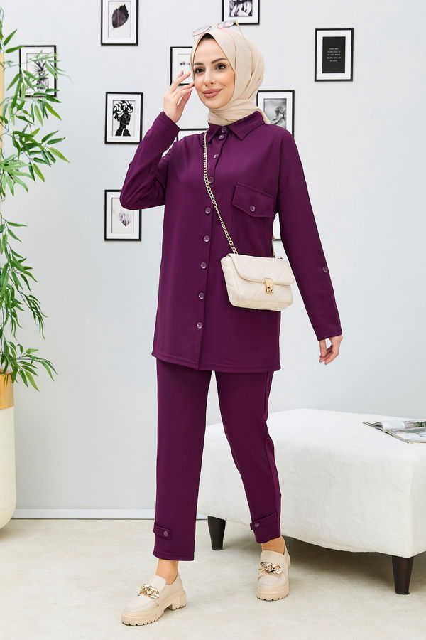 Tunik Pantolon Mor - 11337