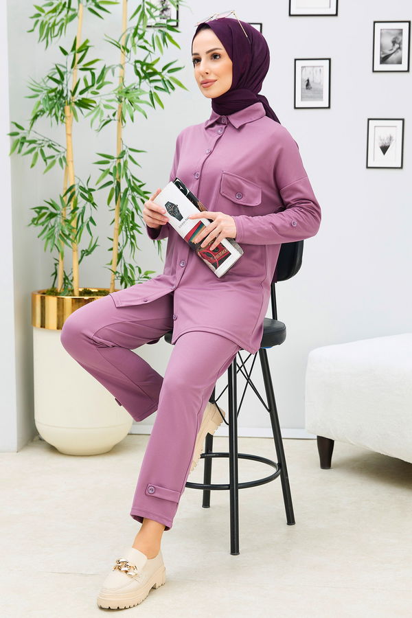 Tunik Pantolon Lila - 11337