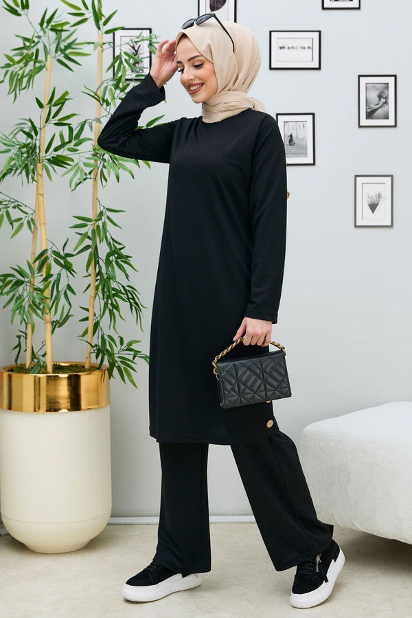 Tunik+Pantolon Siyah - 11326