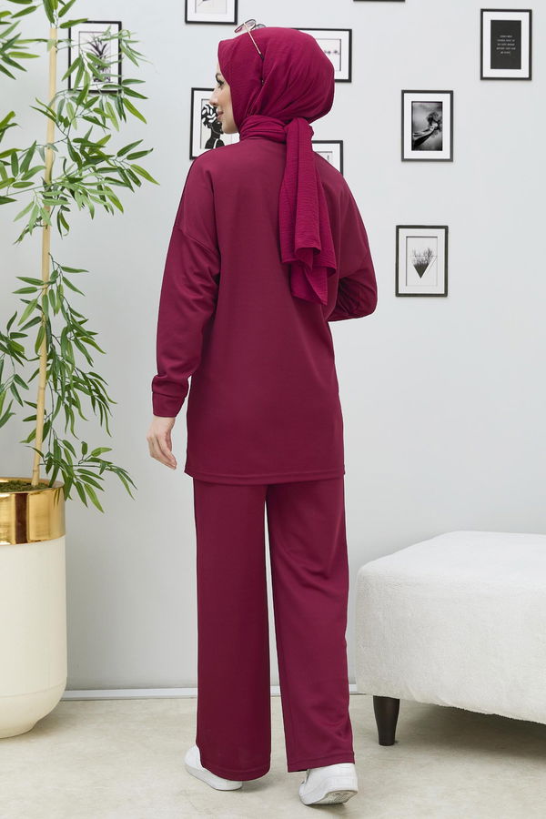 Tunik Pantolon Bordo - 11334
