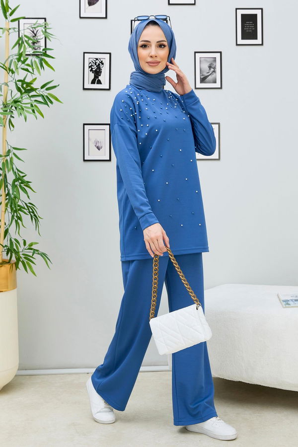 Tunik Pantolon Mavi - 11334