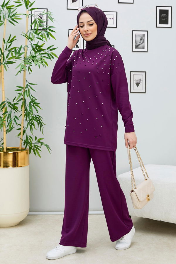 Tunik Pantolon Mor - 11334