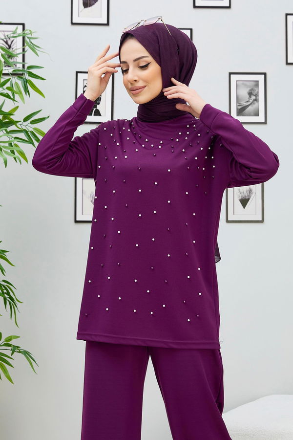 Tunik Pantolon Mor - 11334
