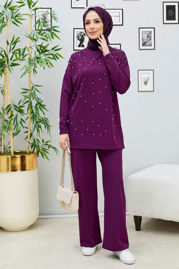 Tunik Pantolon Mor - 11334