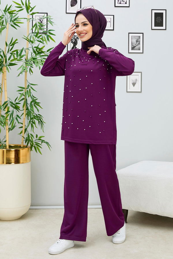 Tunik Pantolon Mor - 11334