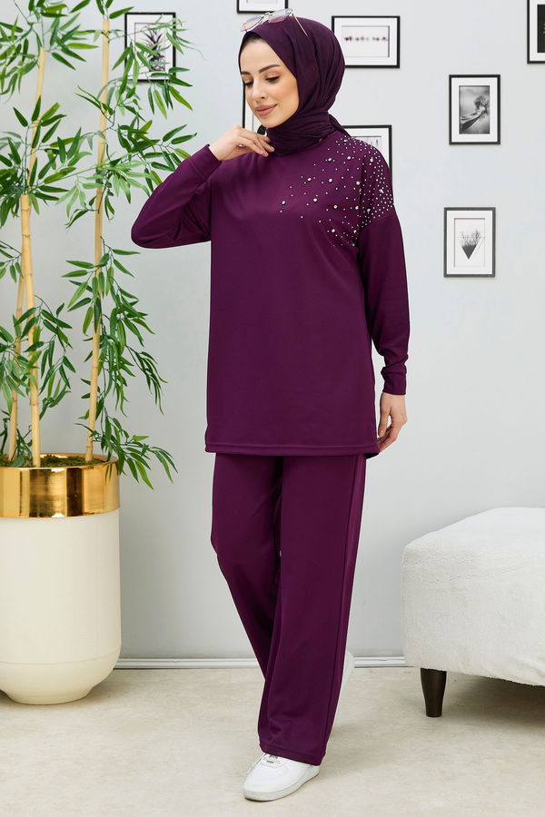 Tunik Pantolon Mor - 11333