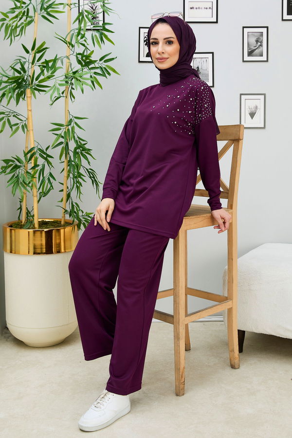 Tunik Pantolon Mor - 11333