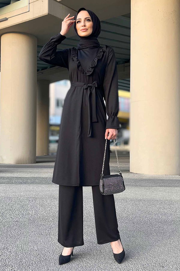 Tunik+Pantolon Siyah - 11328