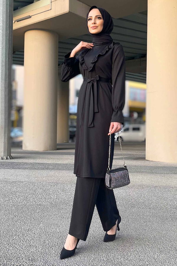Tunik+Pantolon Siyah - 11328