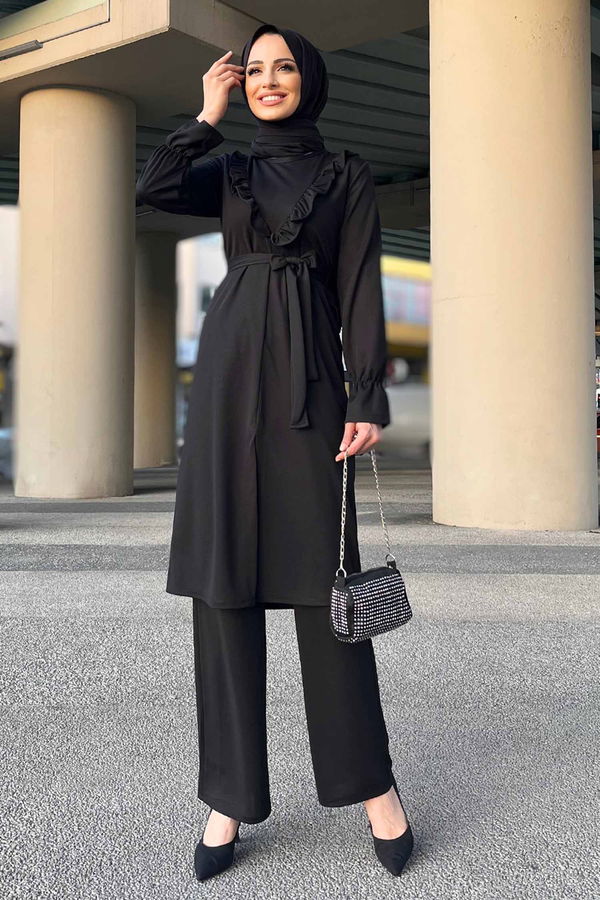 Tunik+Pantolon Siyah - 11328