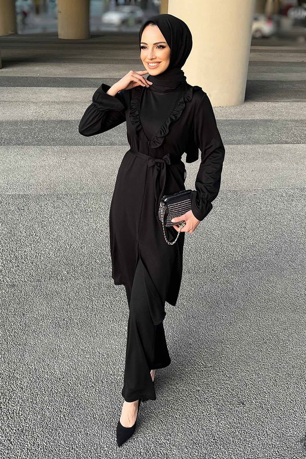 Tunik+Pantolon Siyah - 11328