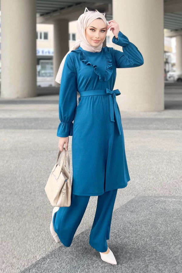 Tunik+Pantolon Mavi - 11328
