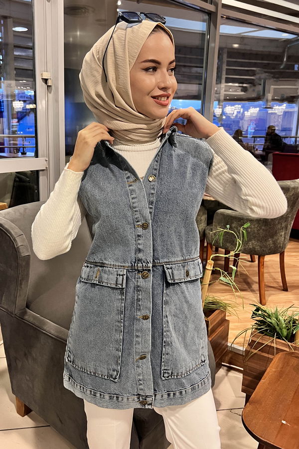 Kot Yelek Mavi - 11093