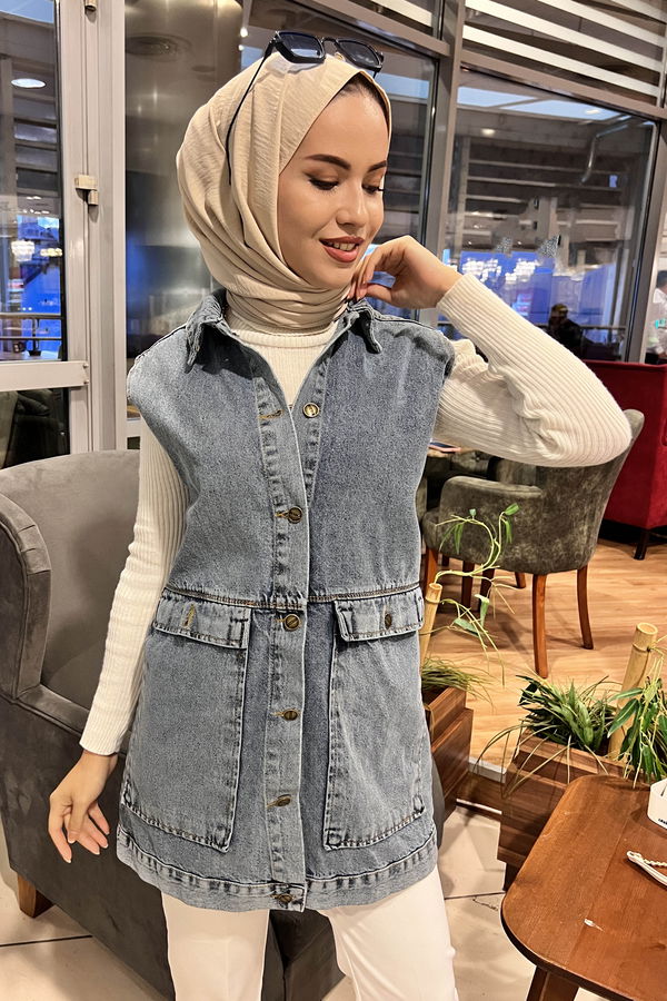 Kot Yelek Mavi - 11093