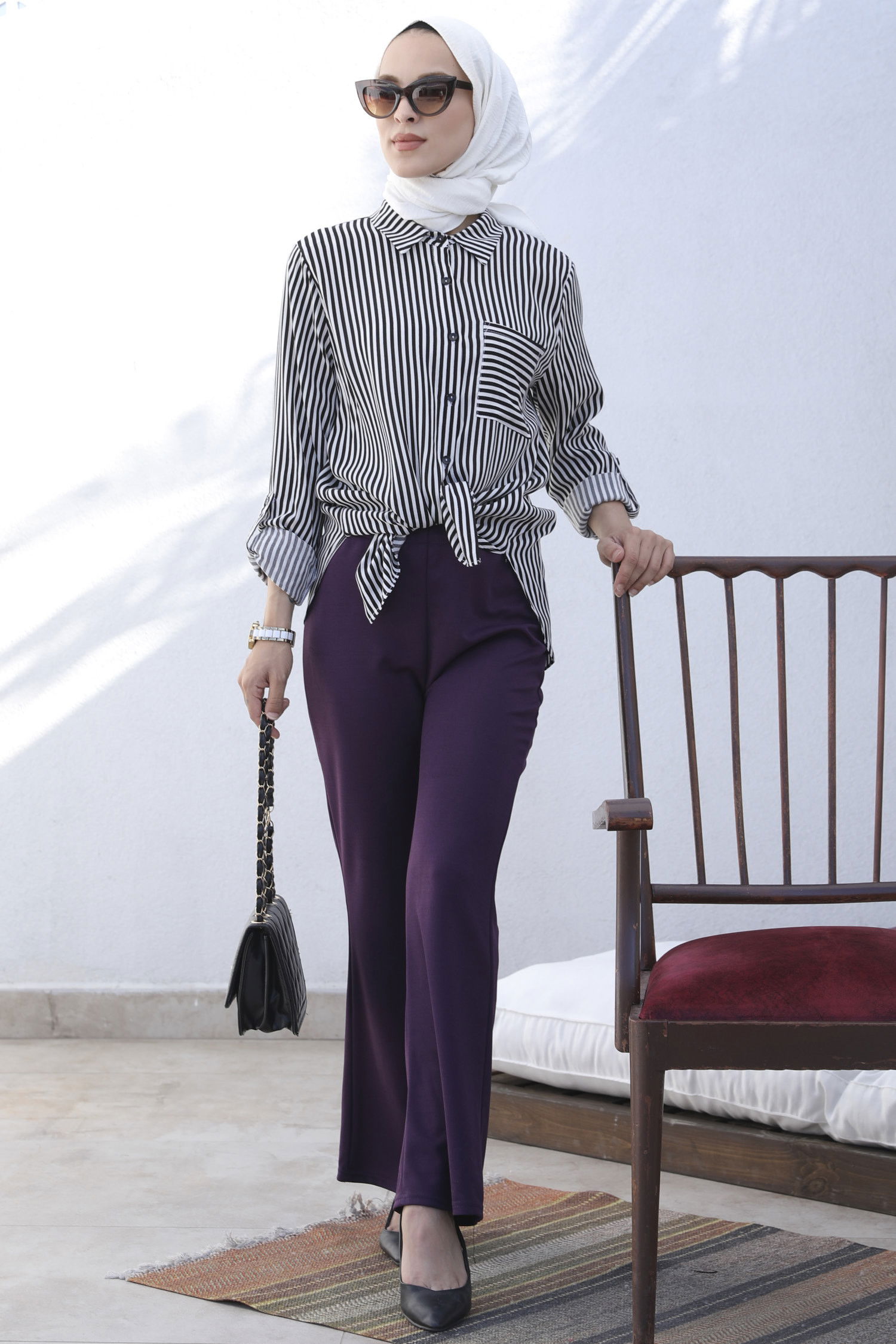 Pantolon Mor - 21095 MOR