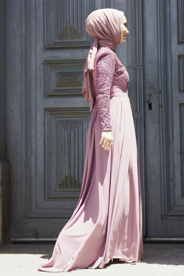 Abiye Elbise Pembe - 21098