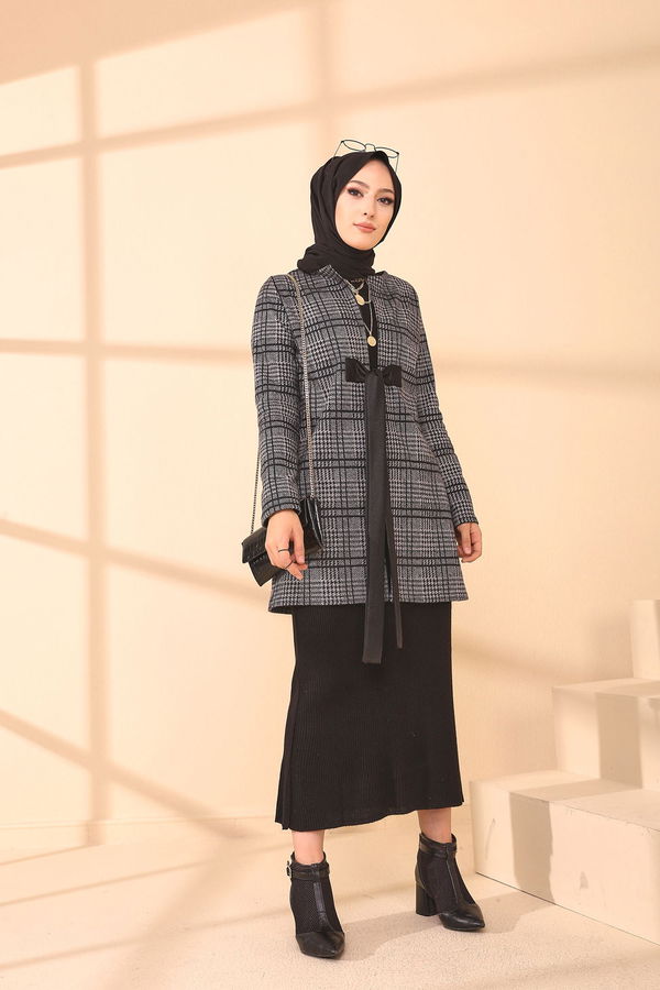 3339 CEKET - Siyah Mürdüm - 46 Gri - 3339 GRİ