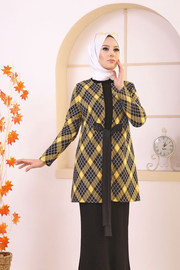 3339 CEKET - Siyah Mürdüm - 46 Sarı - 3339 Sarı
