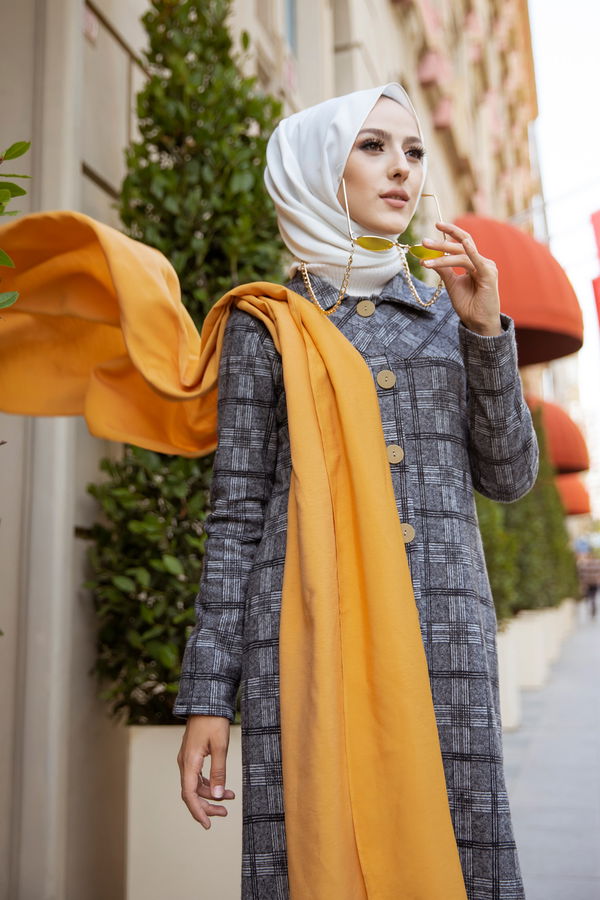 8605 DUGMELI KAP Gri - 8605 GRİ