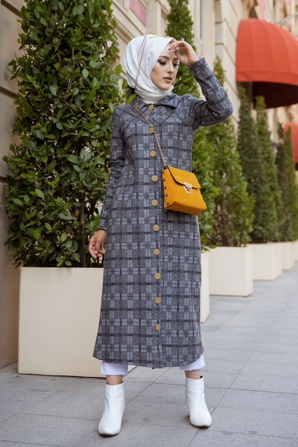 8605 DUGMELI KAP Gri - 8605 GRİ