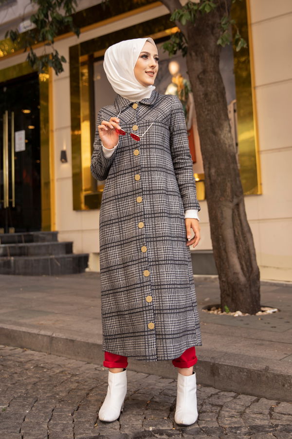 8606 DUGMELI KAP Gri - 8606 GRİ