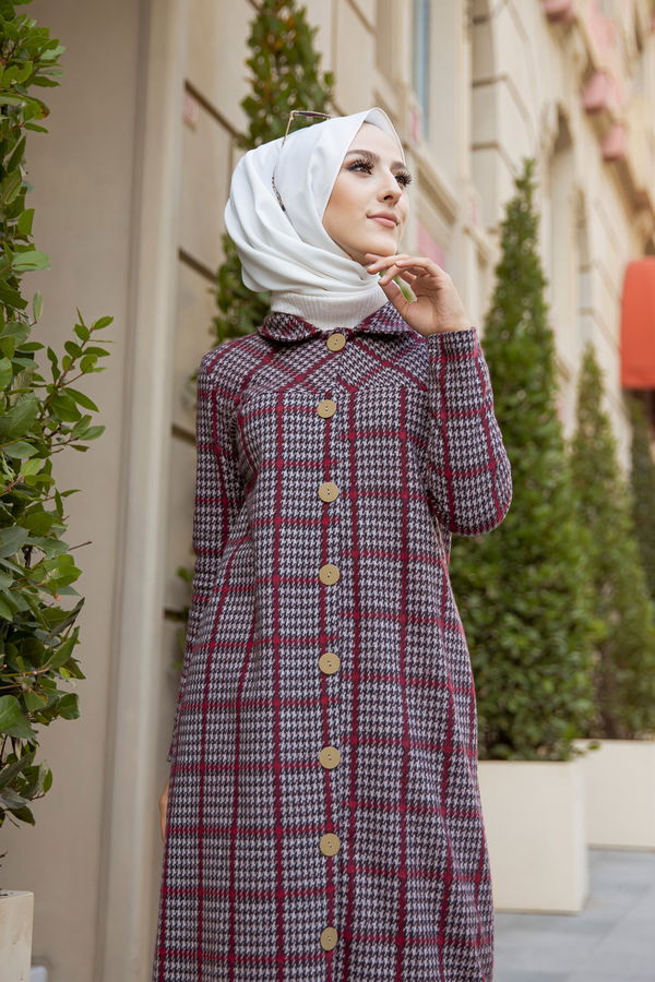 8608 DUGMELI KAP Bordo - 8608 BORDO