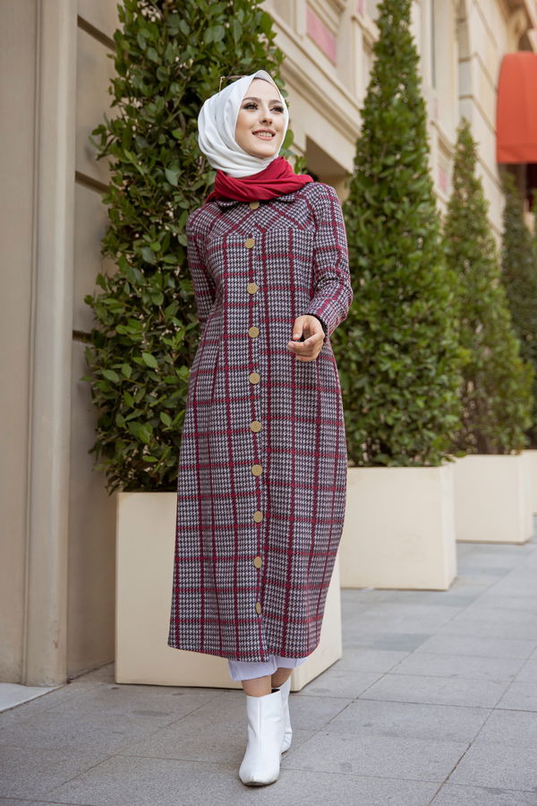 8608 DUGMELI KAP Bordo - 8608 BORDO