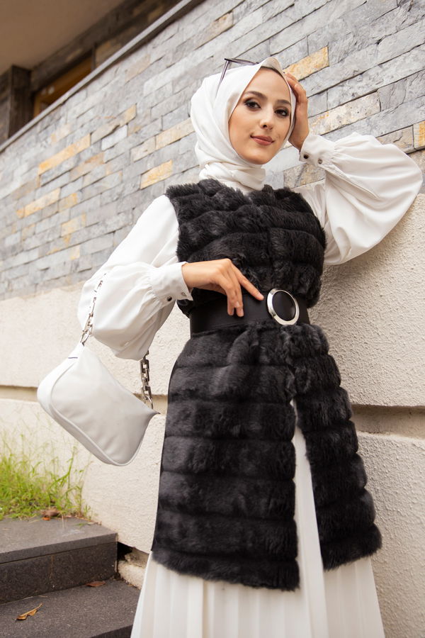 3319 KEMERLI YELEK Antrasit - 3319 ANTRASİT