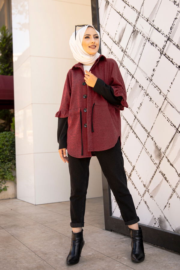 9088 CEKET Bordo - 9088