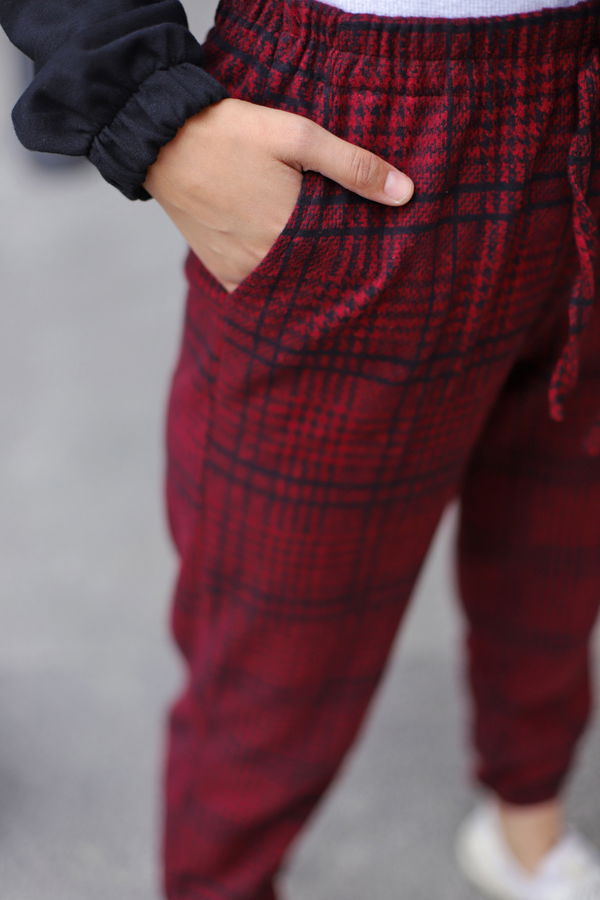 8628 PANTOLON Bordo - 8628