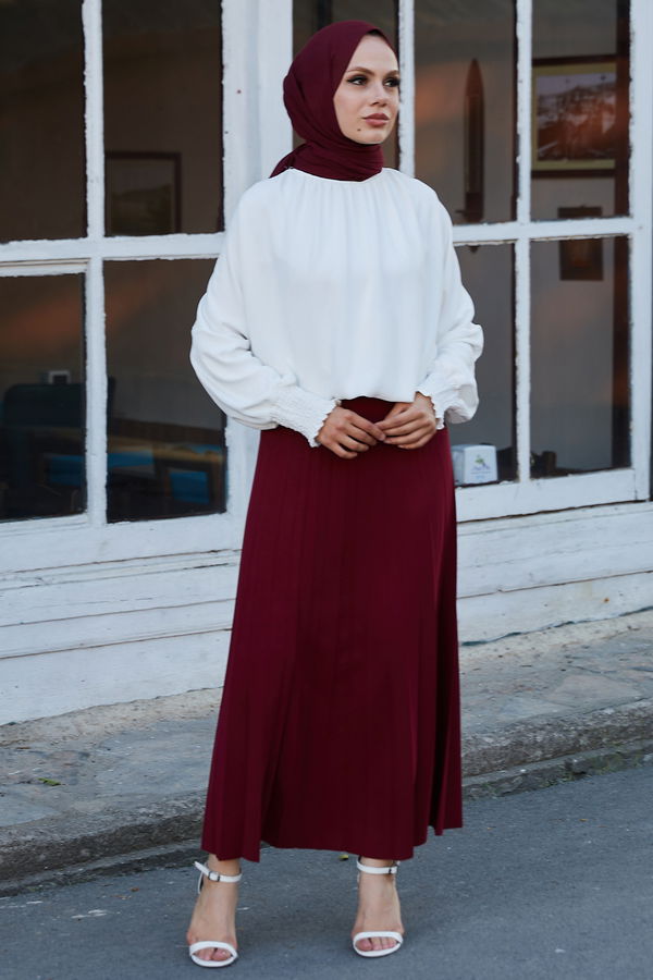 Piliseli Etek Bordo - 21061 BORDO