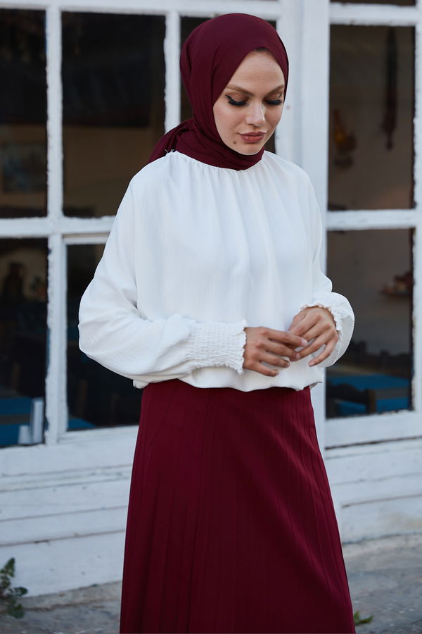 Piliseli Etek Bordo - 21061 BORDO
