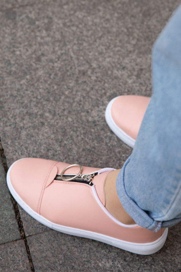 Kadın Pembe FERMUARLI AYAKKABI - 8715 PEMBE