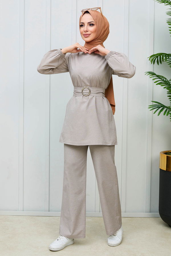 Tunik Pantolon Bej - 11421