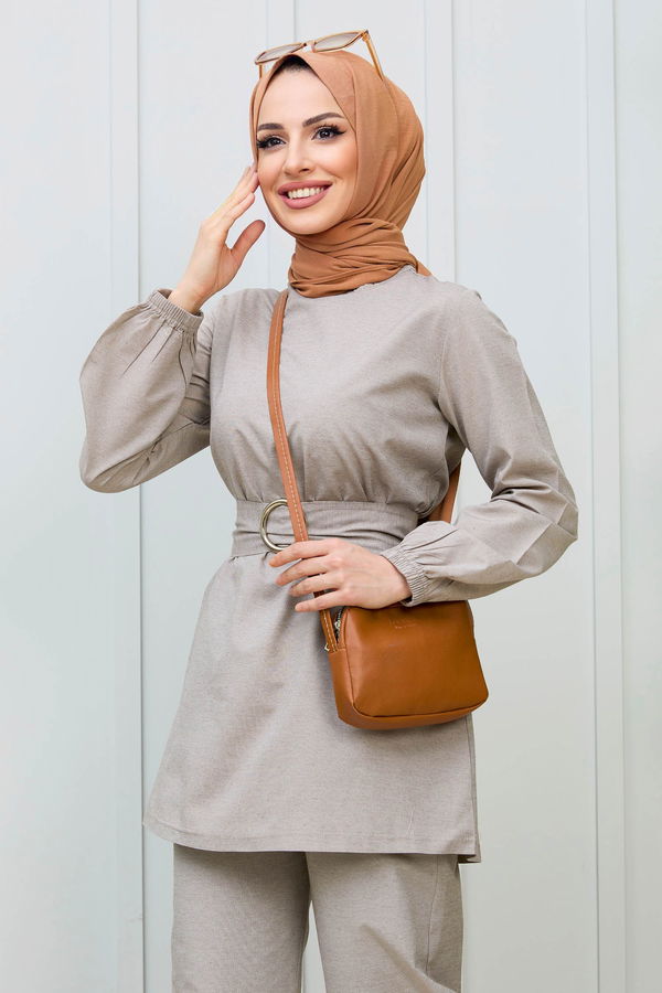 Tunik Pantolon Bej - 11421