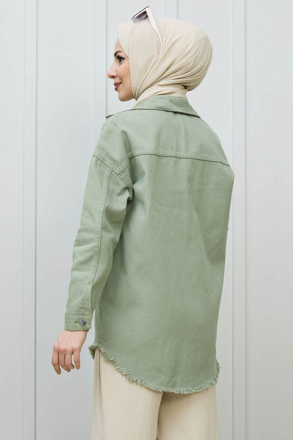 Gabardin Gömlek Yeşil - 11395