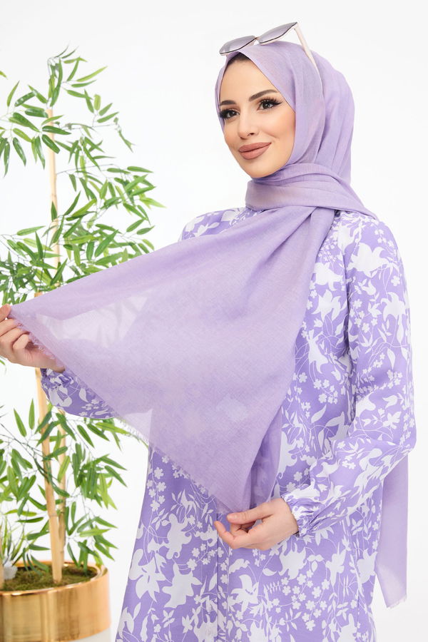 Pamuklu Şal Lila - 21608 LİLA