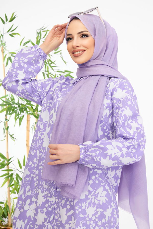 Pamuklu Şal Lila - 21608 LİLA