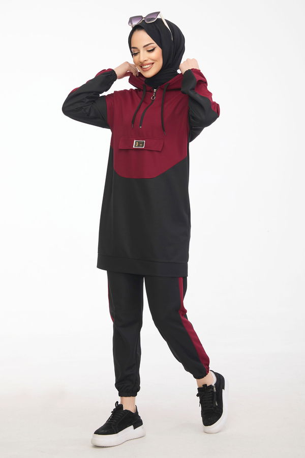 Tunik Pantolon Bordo - 11450