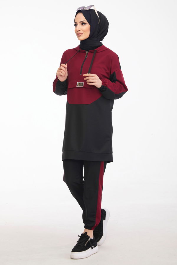 Tunik Pantolon Bordo - 11450