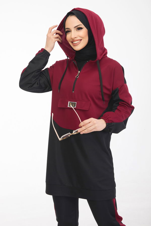 Tunik Pantolon Bordo - 11450