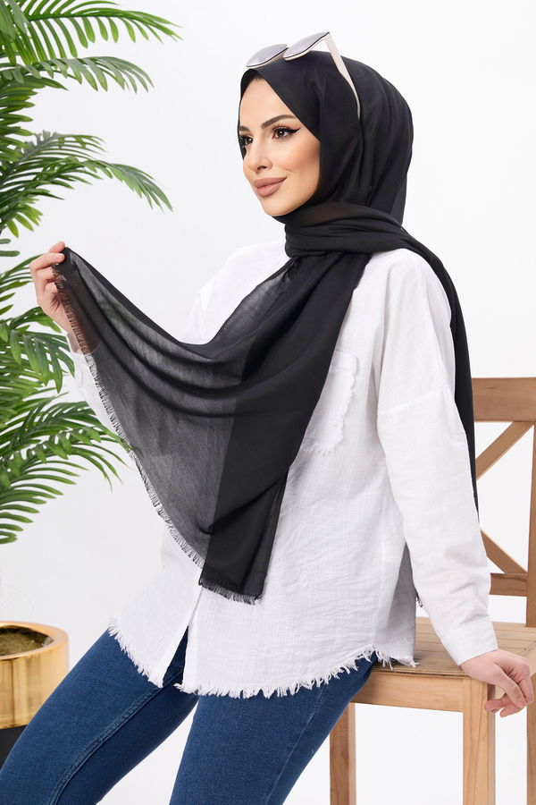 Pamuklu Şal Siyah - 21608
