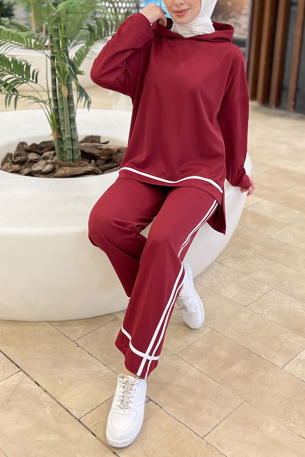 Tunik Pantolon Bordo - 11306