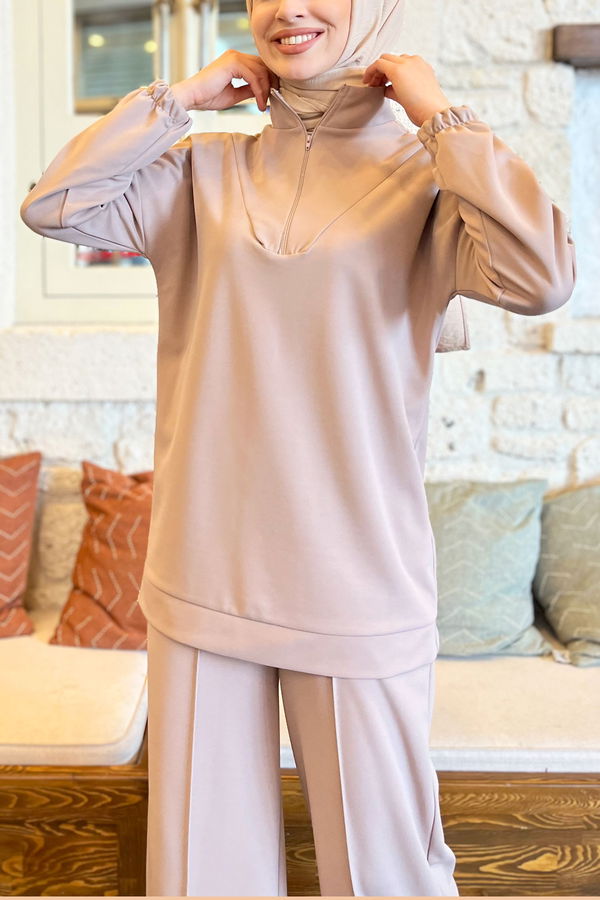 Tunik+Pantolon Vizon - 11406