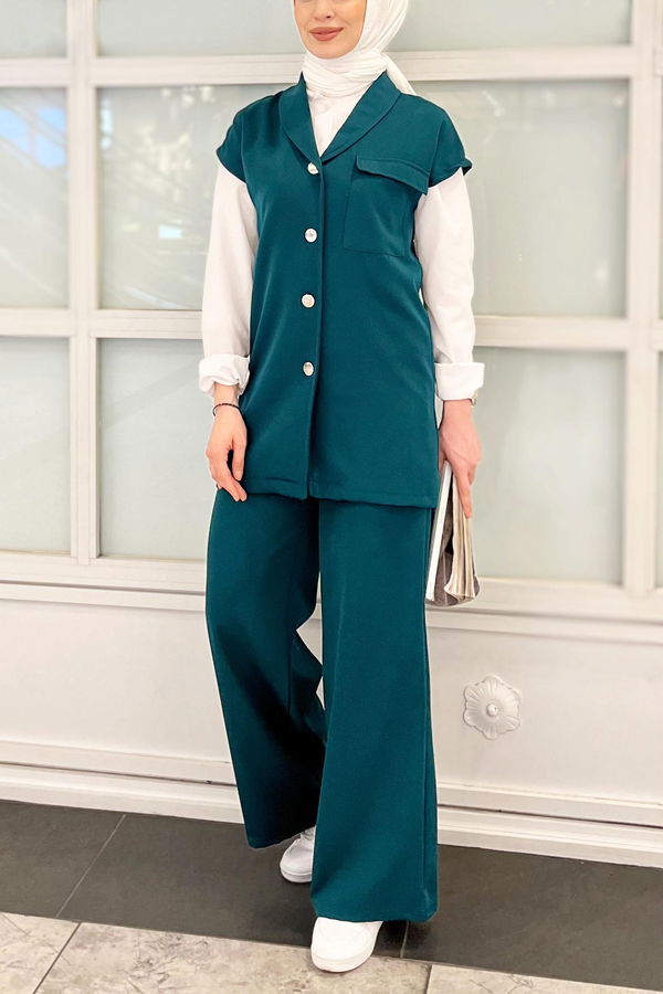 Yelek Pantolon Yeşil - 11409 YEŞİL