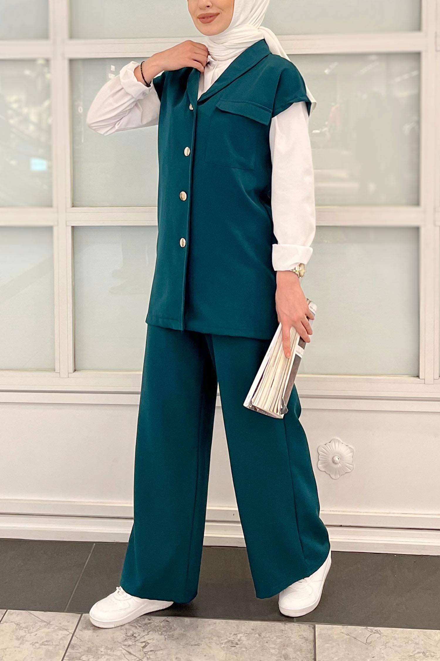 Yelek Pantolon Yeşil - 11409 YEŞİL