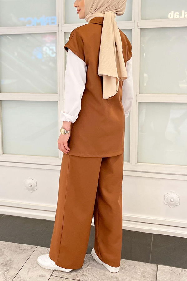 Yelek Pantolon Taba - 11409