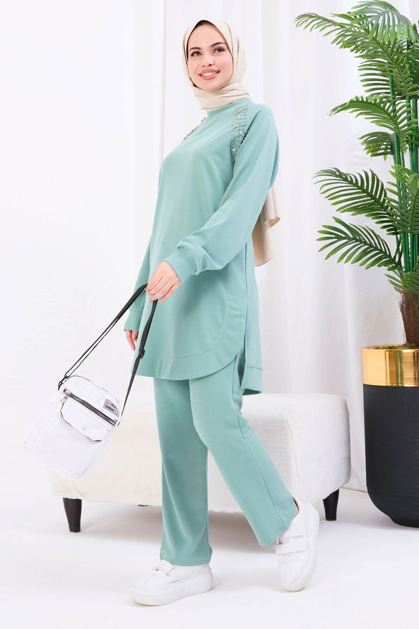 Tunik+Pantolon Yeşil - 22061 YEŞİL