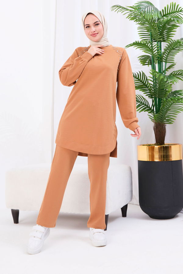 Tunik+Pantolon Vizon - 22061 VİZON