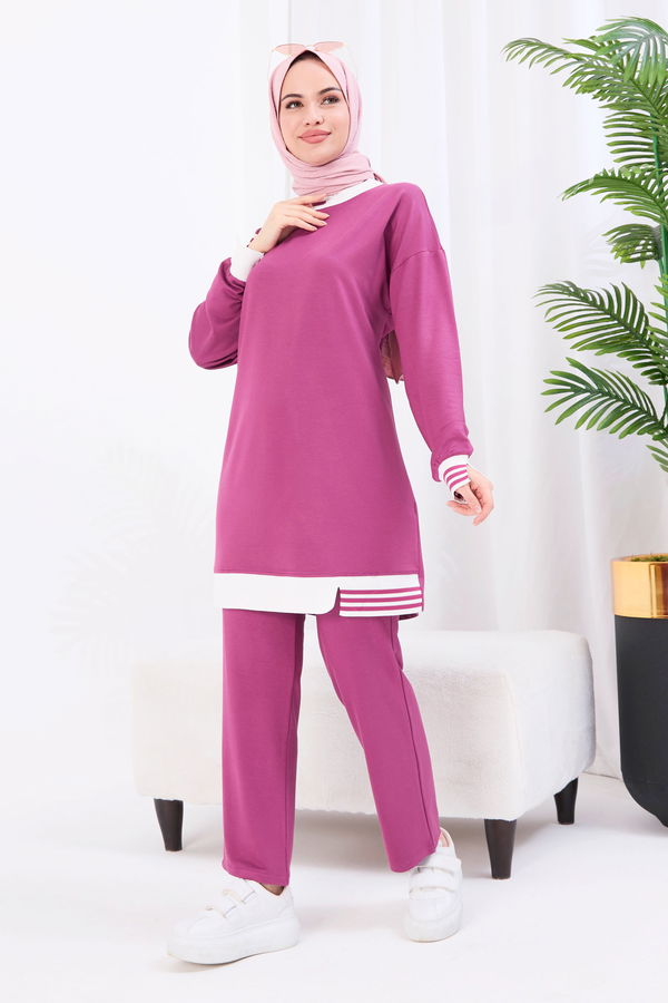 Tunik+Pantolon Mor - 22066 MOR